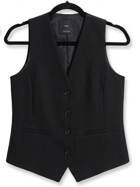 Mango Black Lined Vest